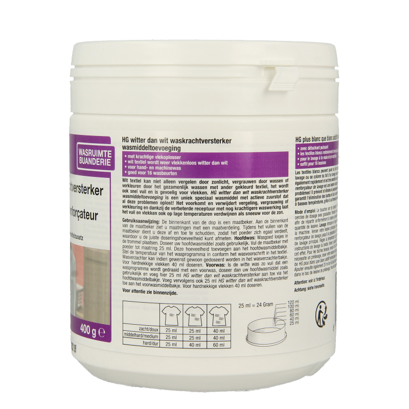 HG Witter dan wit waskrachtversterker 400 Gram