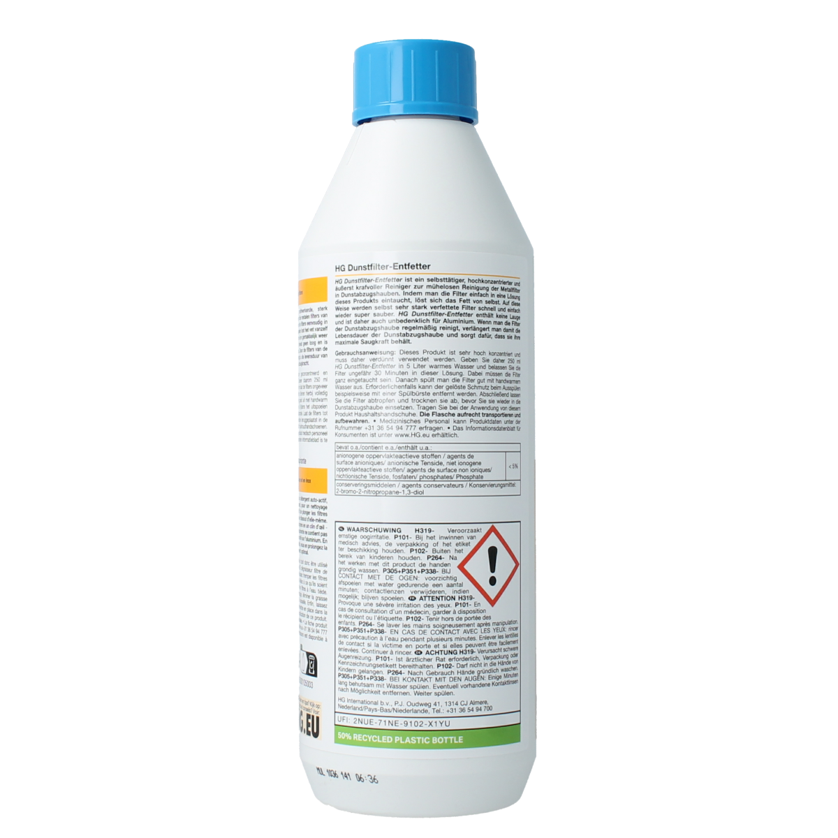 HG Afzuigkapfilter ontvetter 500.00 Milliliter