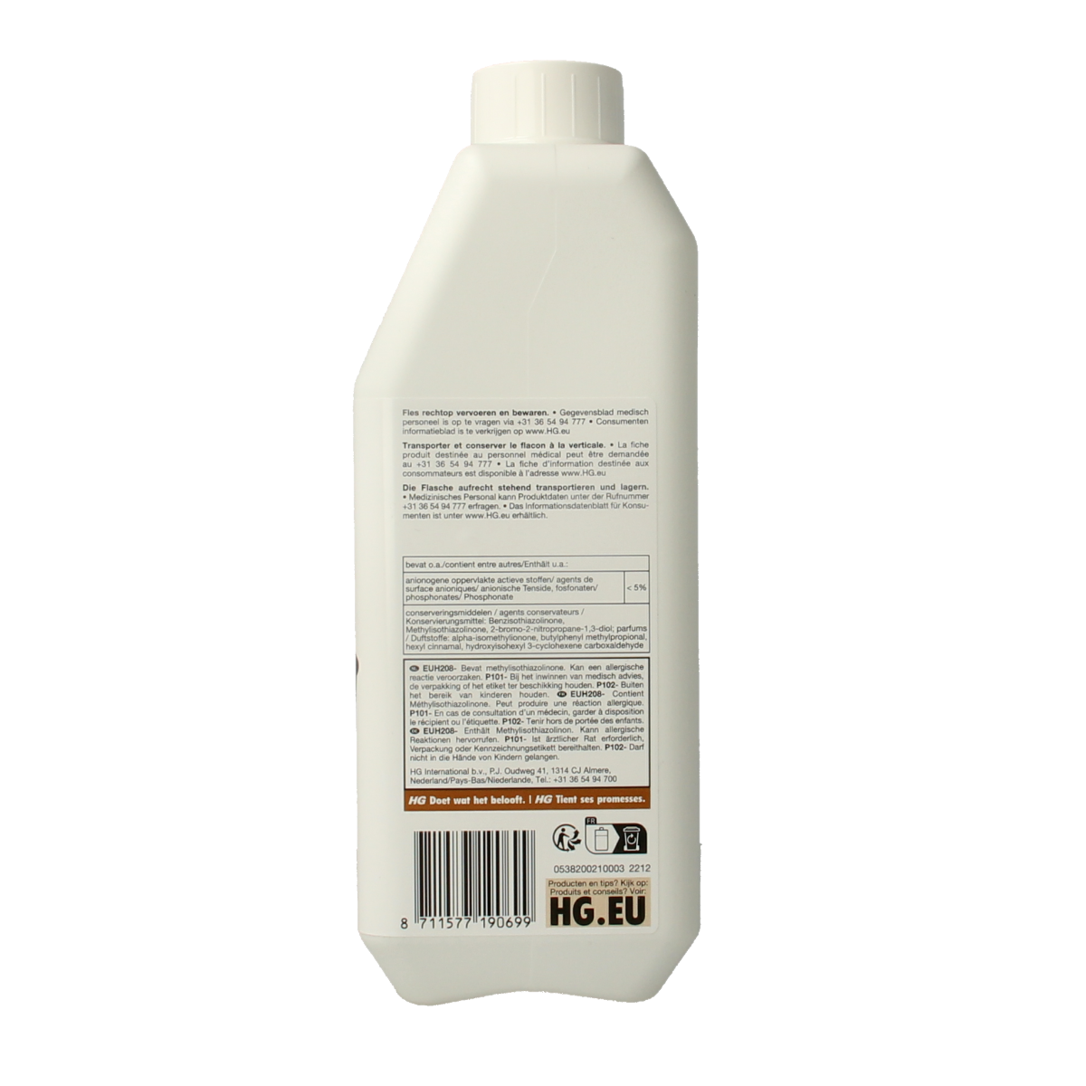 HG Natuursteen reiniger streeploos 1.00 Liter