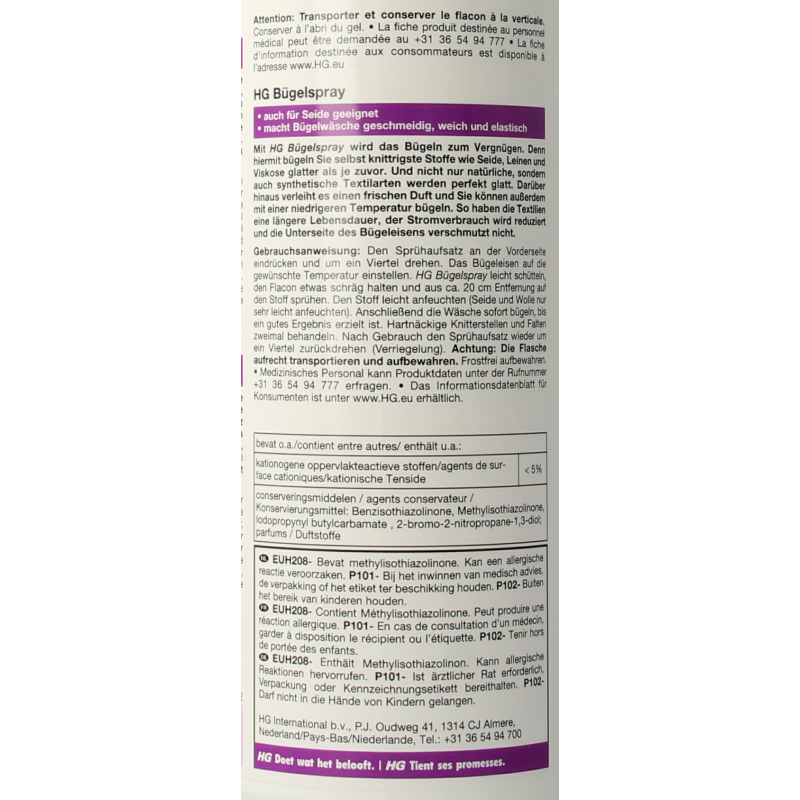 HG Strijkspray 500 Milliliter