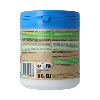 HG Eco wasmiddeltoevoeging stinkend wasgoed 500.00 Milliliter