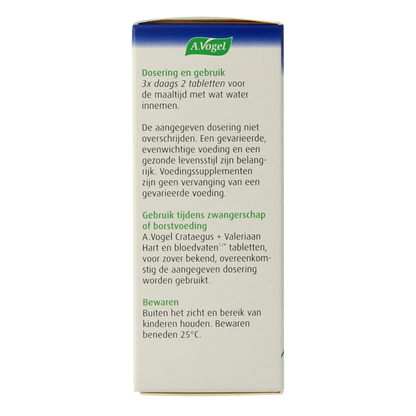 A Vogel Crataegus + valeriaan tabletten 80 Tabletten