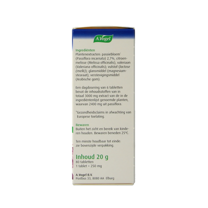 A Vogel Passiflora rustgevende tabletten 80 Tabletten