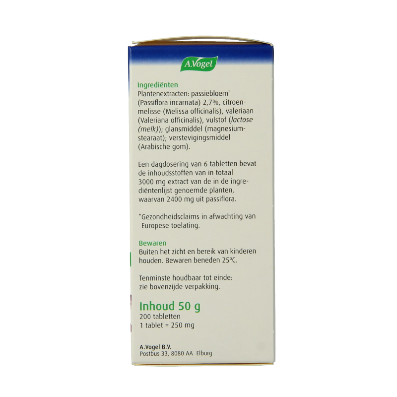 A Vogel Passiflora rustgevende tabletten 200 Tabletten