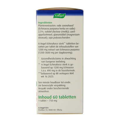 A Vogel Echinaforce tabletten sterk 60 Tabletten