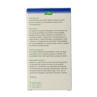 A Vogel Echinaforce kauwtablet sterk + vitamine C 60 Kauwtabletten