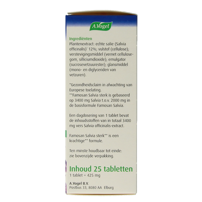A Vogel Famosan salvia overgang sterk 25 Tabletten