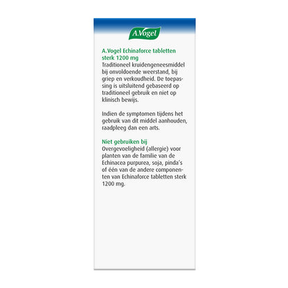 A Vogel Echinaforce tabletten sterk 1200mg 30 Tabletten