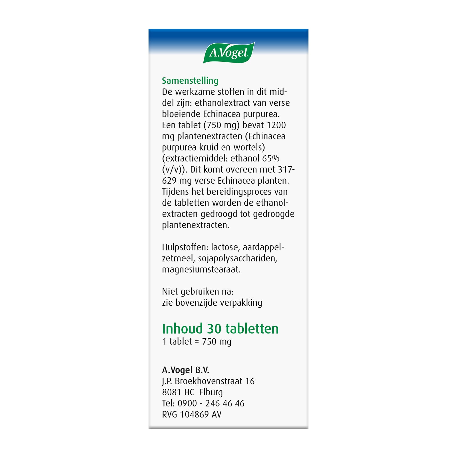 A Vogel Echinaforce tabletten sterk 1200mg 30 Tabletten