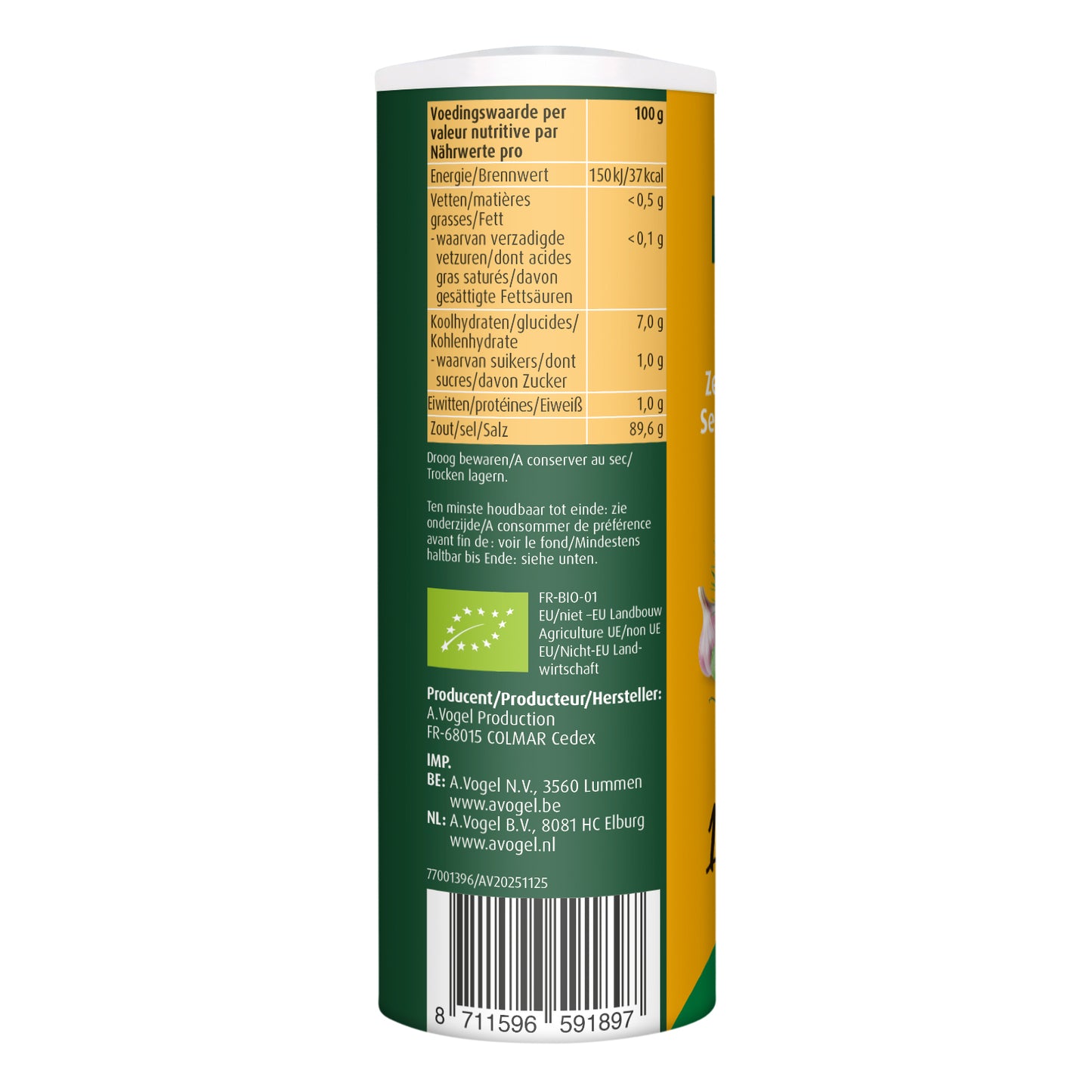 A Vogel Herbamare kruidenzout spicy bio 125.00 Gram