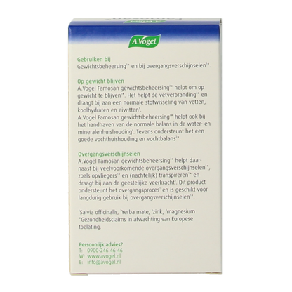 A Vogel Famosan Overgang gewichtsbeheersing 60 Tabletten