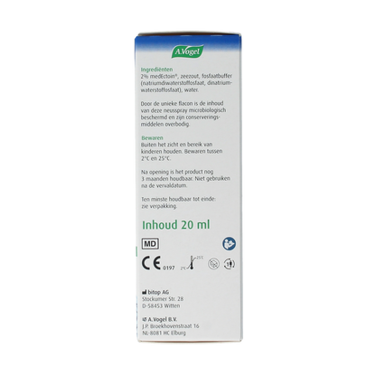 A Vogel Neusspray bijholte eerste symptomen 20.00 Milliliter