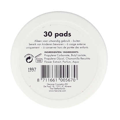 Herome Nagel caring remover pad 30 Stuks