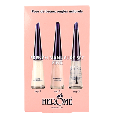 Herome French manicure set pink 3 x 10ml 1 Set