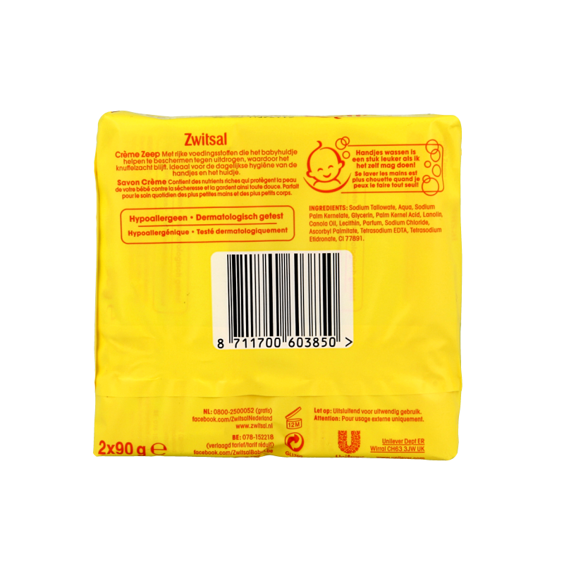 Zwitsal Zeep 2-pak 180 Gram