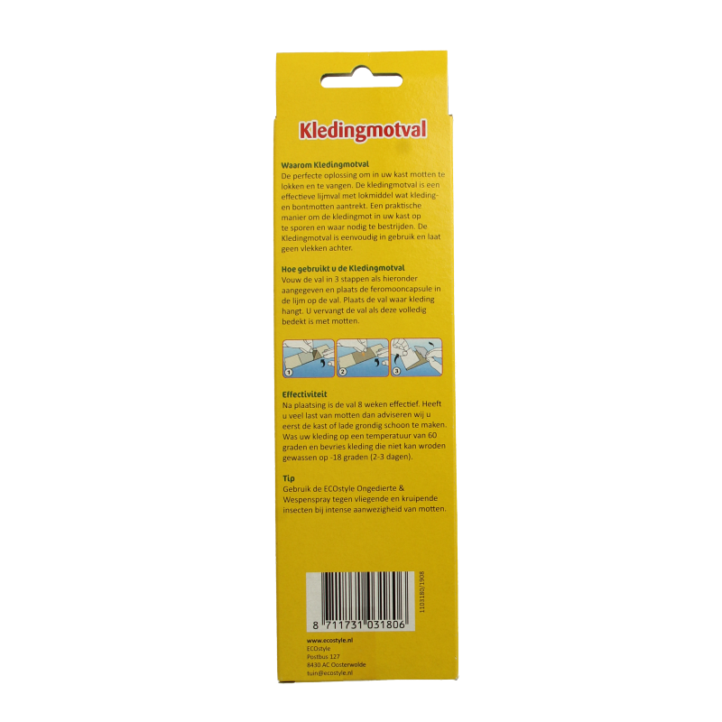 Ecostyle Kledingmotval 4 Stuks