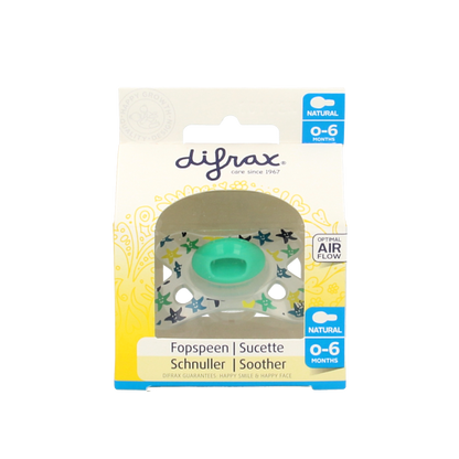 Difrax Fopspeen natural 0-6 maanden assorti  1 Stuks