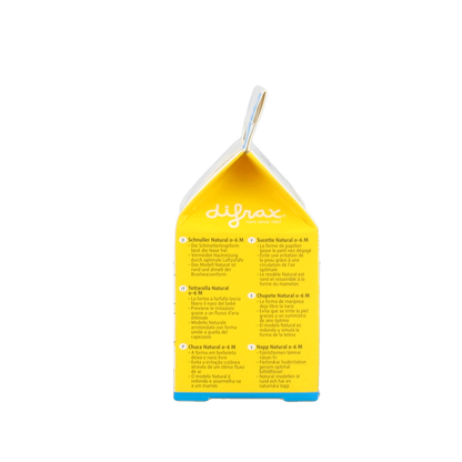 Difrax Fopspeen natural 0-6 maanden assorti  1 Stuks