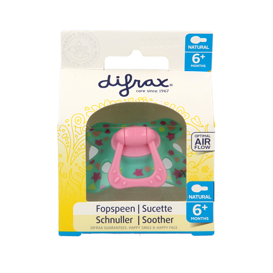 Difrax Fopspeen natural 6+ maanden met ring  1 Stuks