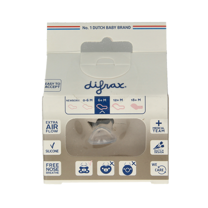 Difrax Fopspeen dental 6+ maanden met ring 1 Stuks