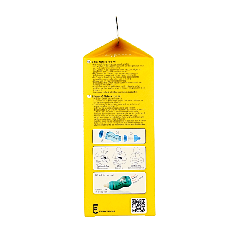 Difrax S-fles klein assorti natural 1 Stuks