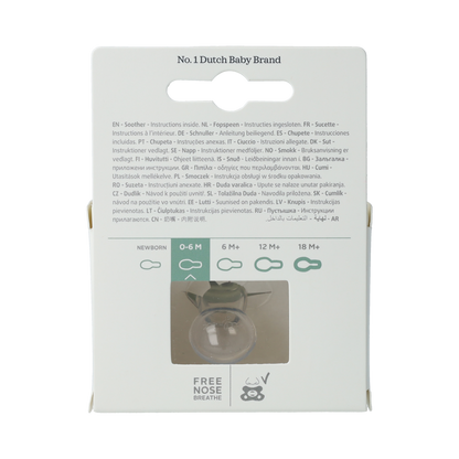Difrax Fopspeen natural 0-6 meerdere kleuren 1.00 Stuks