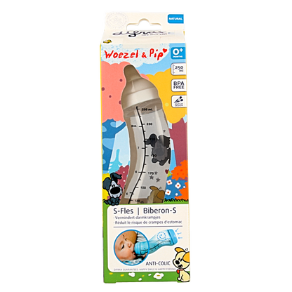 Difrax S-fles 250ml Woezel & Pip  1 Stuks