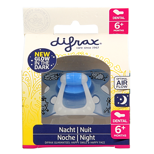 Difrax Fopspeen dental 6+ maanden glow in the dark 1 Stuks