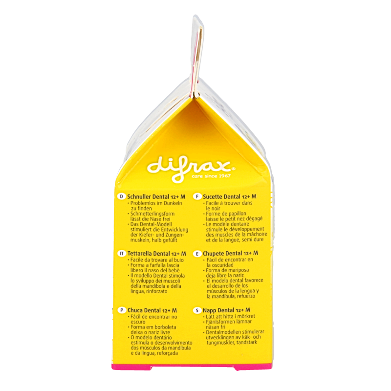 Difrax Fopspeen dental 12+ maanden glow in the dark 1 Stuks