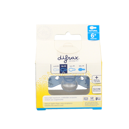 Difrax Fopspeen natural 6+ maanden nacht 1 Stuks