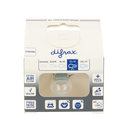 Difrax Fopspeen natural 12+ maanden ocean 1 Stuks