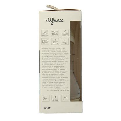 Difrax S-Fles natural creme 170ml 1 Stuks