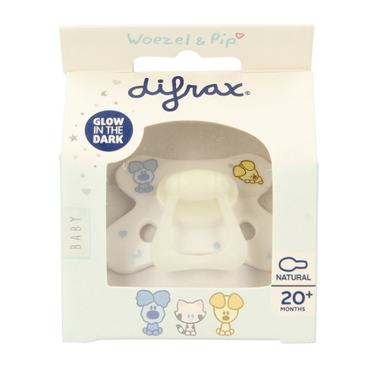 Difrax Fopspeen natural 20+ maanden Woezel & Pip 1.00 Stuks