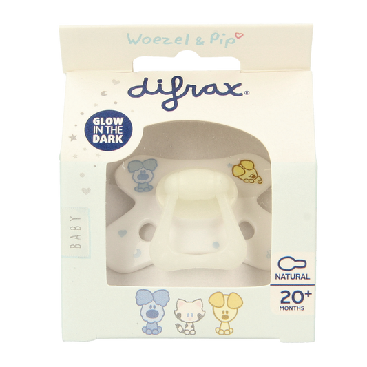 Difrax Fopspeen natural 20+ maanden Woezel & Pip 1 Stuks