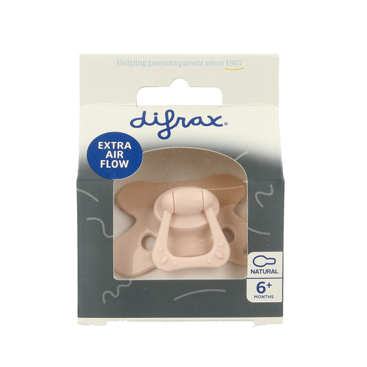 Difrax Fopspeen natural 6+ maanden assorti 1 Stuks