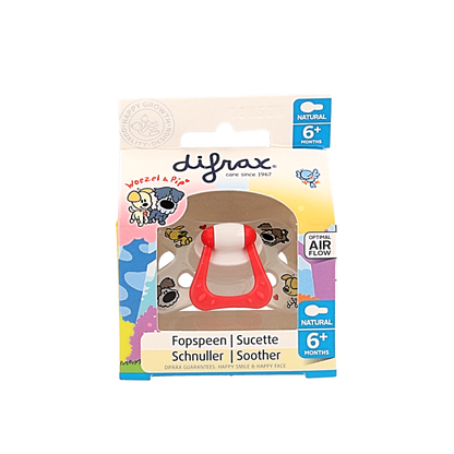 Difrax Fopspeen natural 6+ maanden Woezel & Pip 1 Stuks