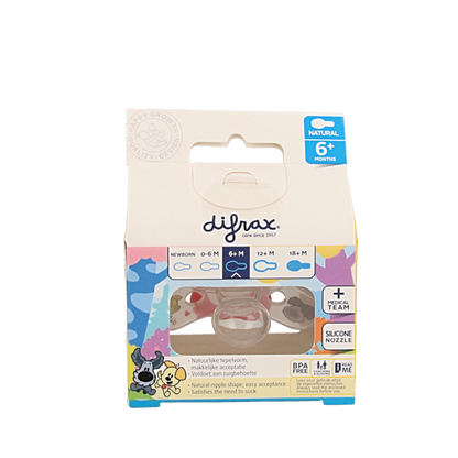 Difrax Fopspeen natural 6+ maanden Woezel & Pip 1 Stuks