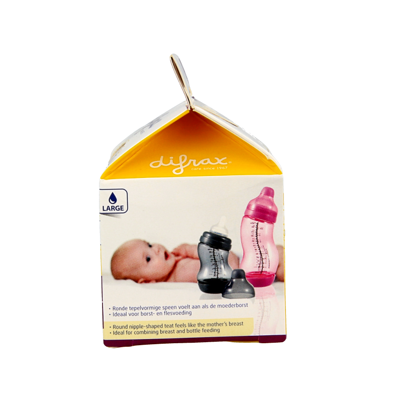 Difrax Flesspeen soft breed large 2 Stuks