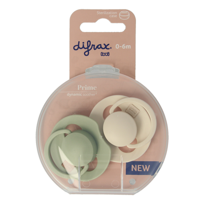 Difrax Fopspeen prime 0-6 maanden assorti 2.00 Stuks