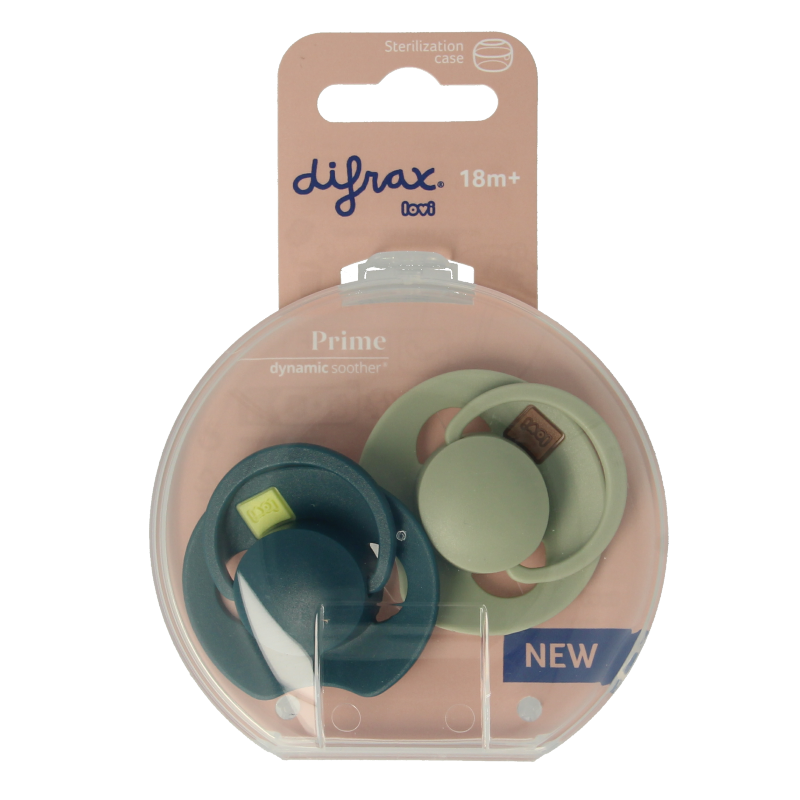 Difrax Fopspeen prime 18+ maanden assorti 2 Stuks