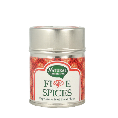 Natural Temptation Five spices blikje natural spices bio 50.00 Gram
