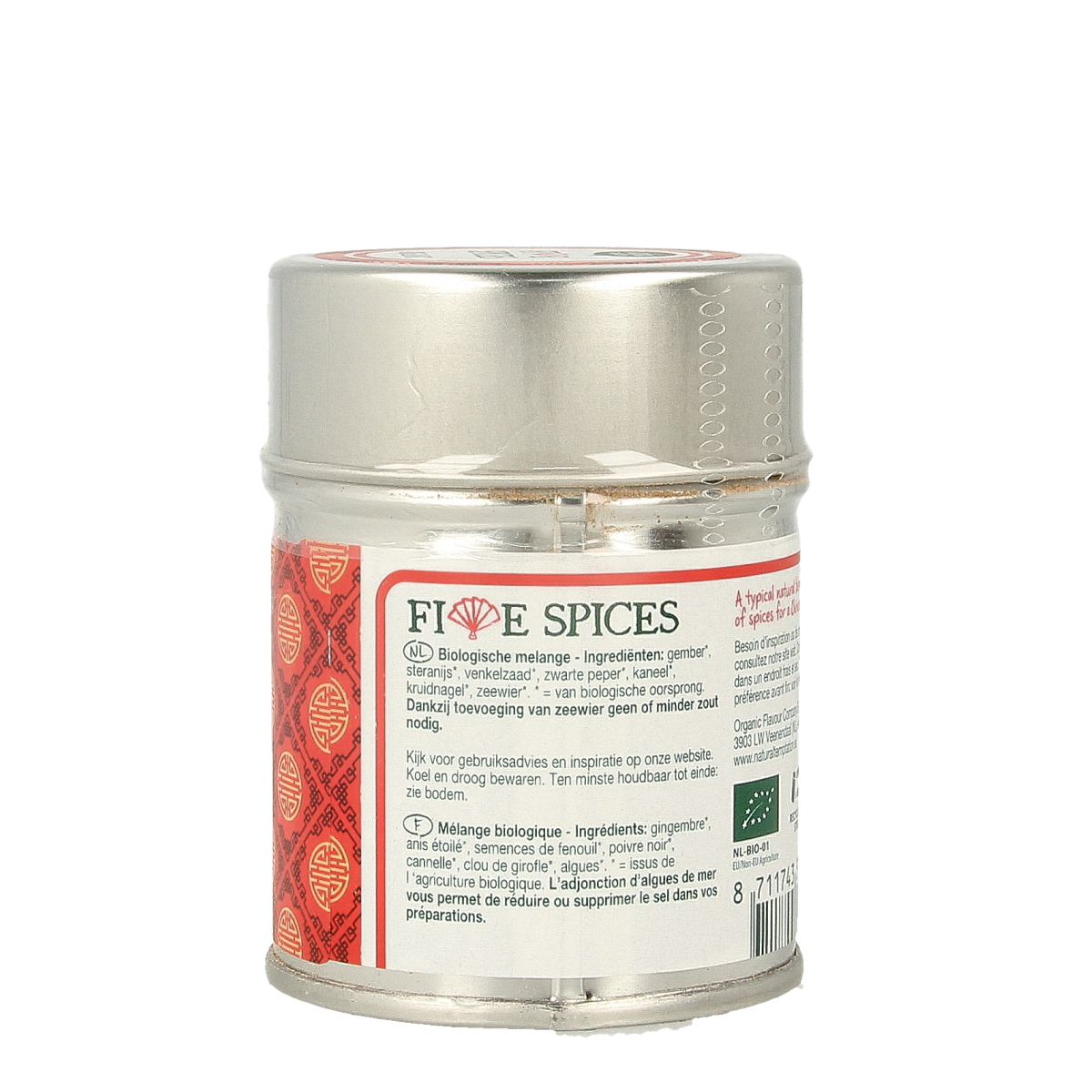 Natural Temptation Five spices blikje natural spices bio 50.00 Gram