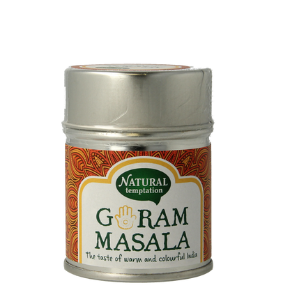 Natural Temptation Garam masala blikje natural spices bio 50.00 Gram