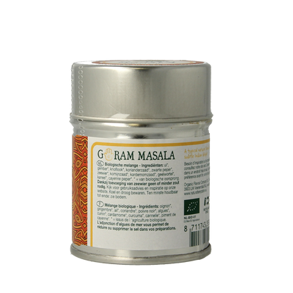 Natural Temptation Garam masala blikje natural spices bio 50.00 Gram
