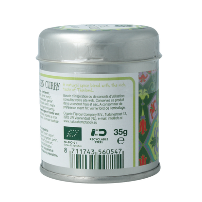 Natural Temptation Thai green curry blikje bio 35 Gram