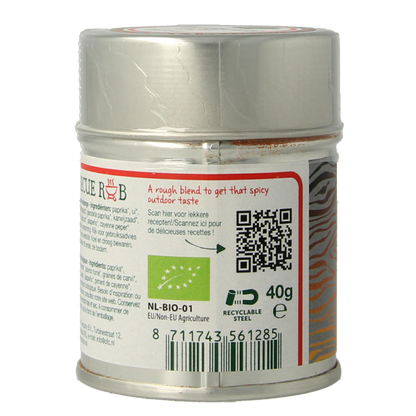 Natural Temptation Barbecue rub blikje bio 40 Gram