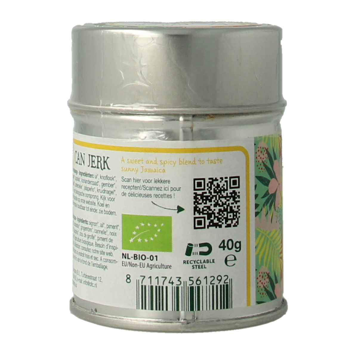 Natural Temptation Jamaican jerk blikje bio 40.00 Gram