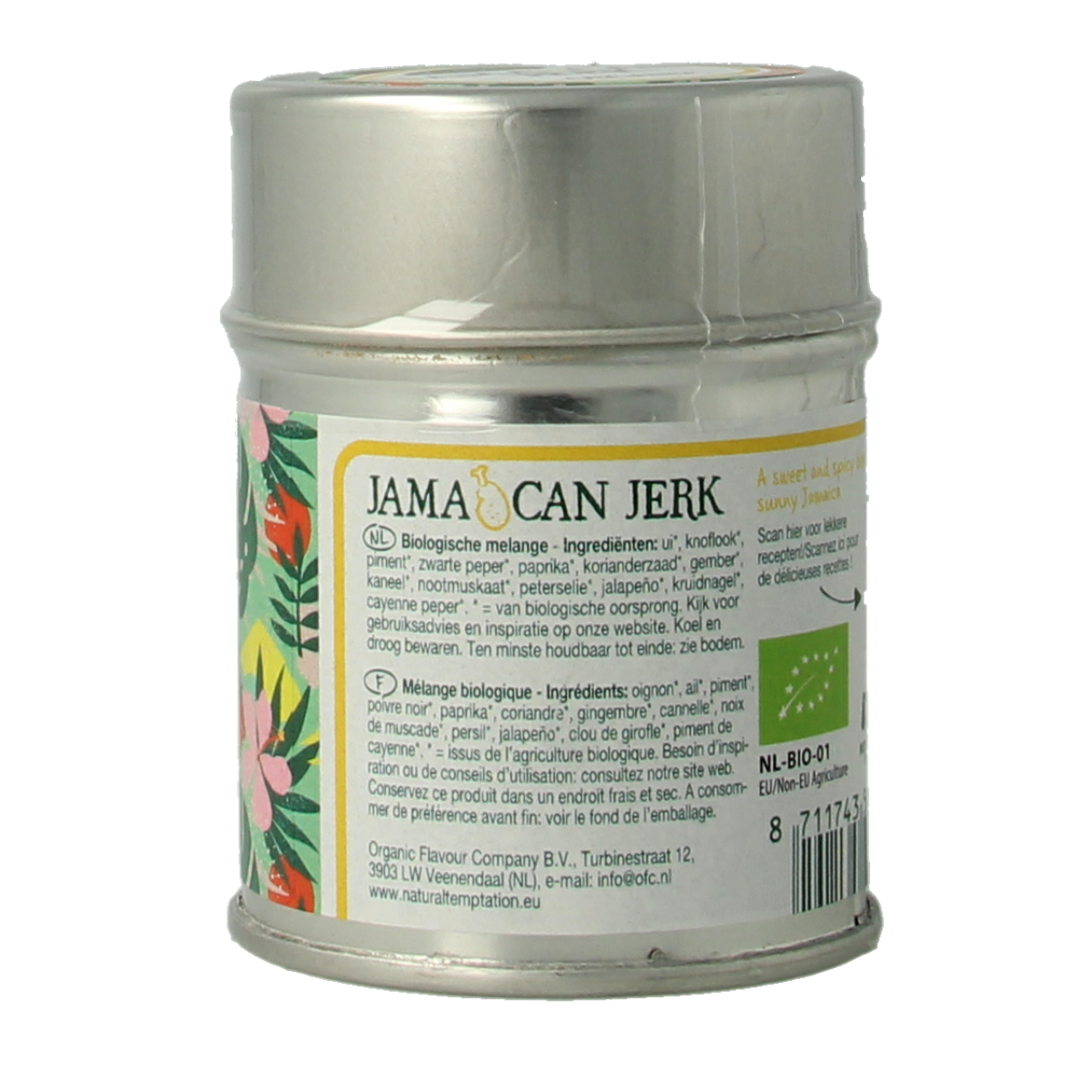 Natural Temptation Jamaican jerk blikje bio 40.00 Gram