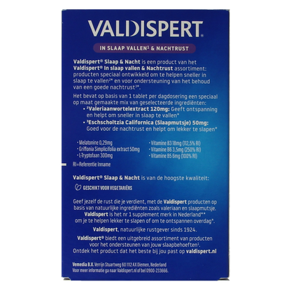 Valdispert Nacht melatonine 5-HTP 30.00 Tabletten