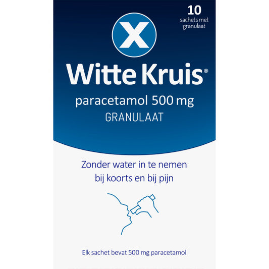 Witte Kruis Paracetamol 500mg granulaat 10 Sachets